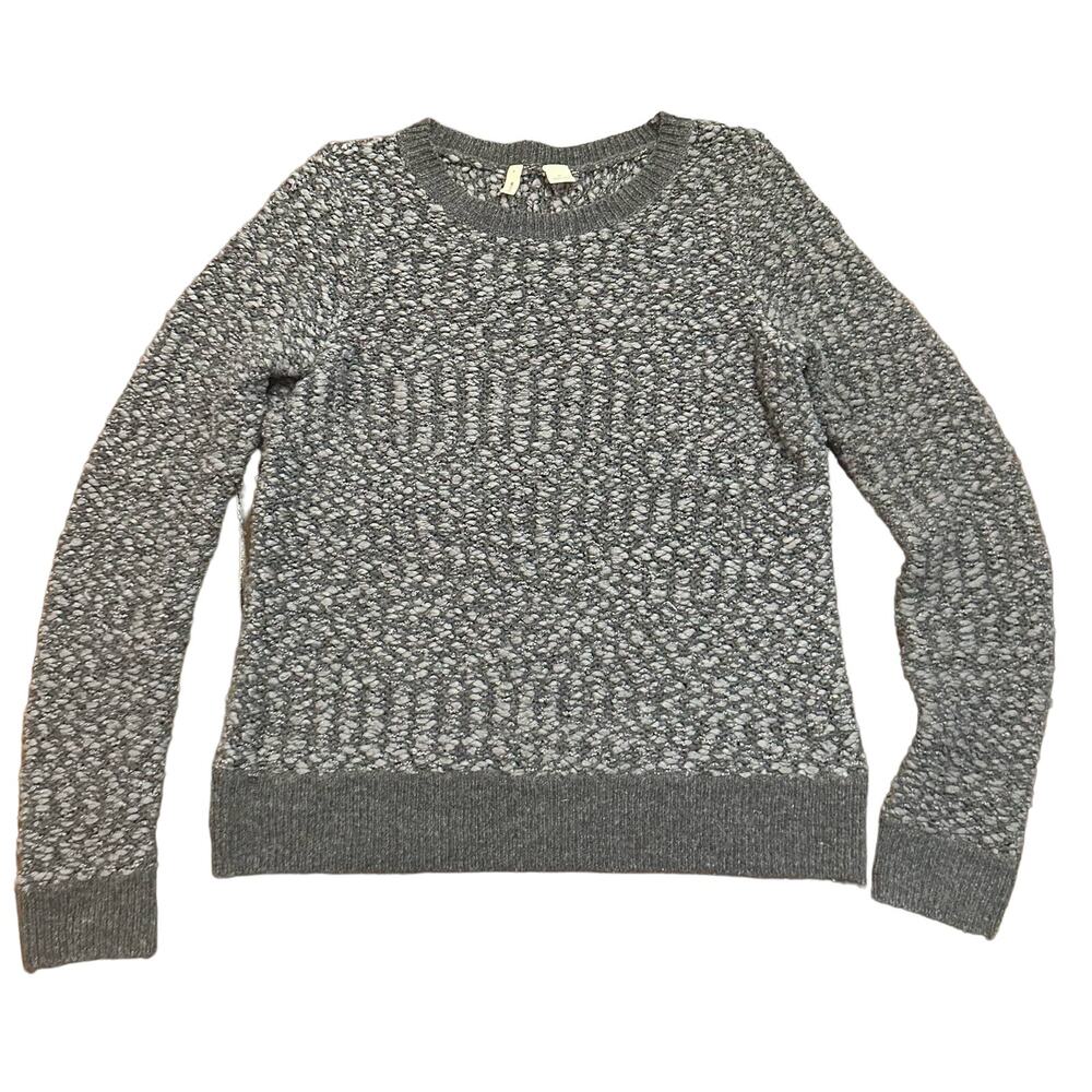 Anthropologie moth Womens sweater gray marled wool knit XS